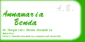annamaria benda business card