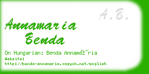 annamaria benda business card